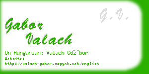 gabor valach business card